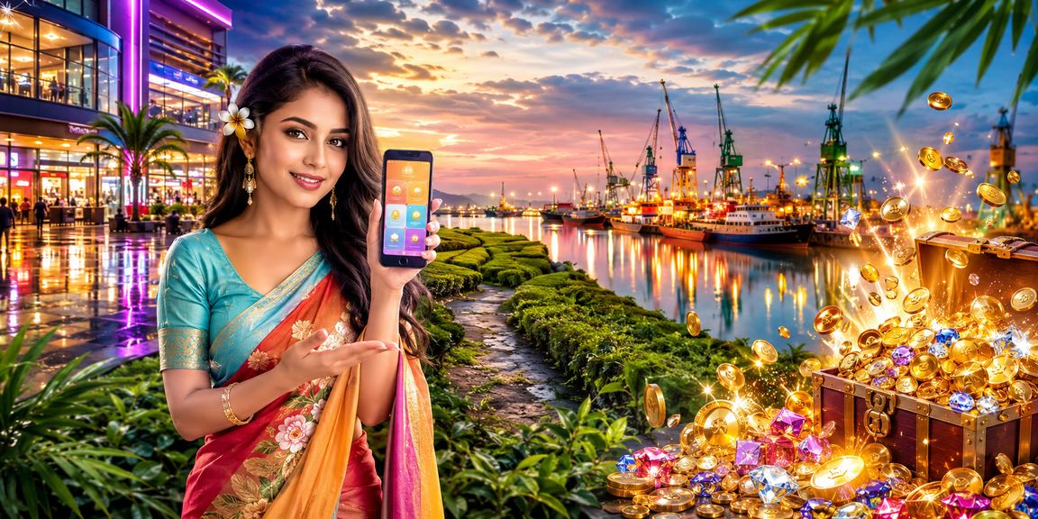 Scene of casino app use at a tea garden in Khulna
