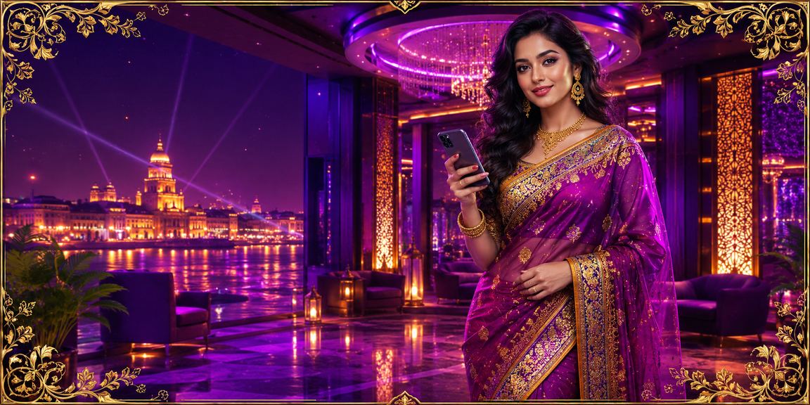 A Bangladeshi woman in a saree in Narayanganj using the 111jl mobile casino
